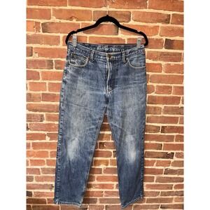 Lands' End‎ Men's Flannel Lined Jeans Blue Denim Trad Fit 38x29